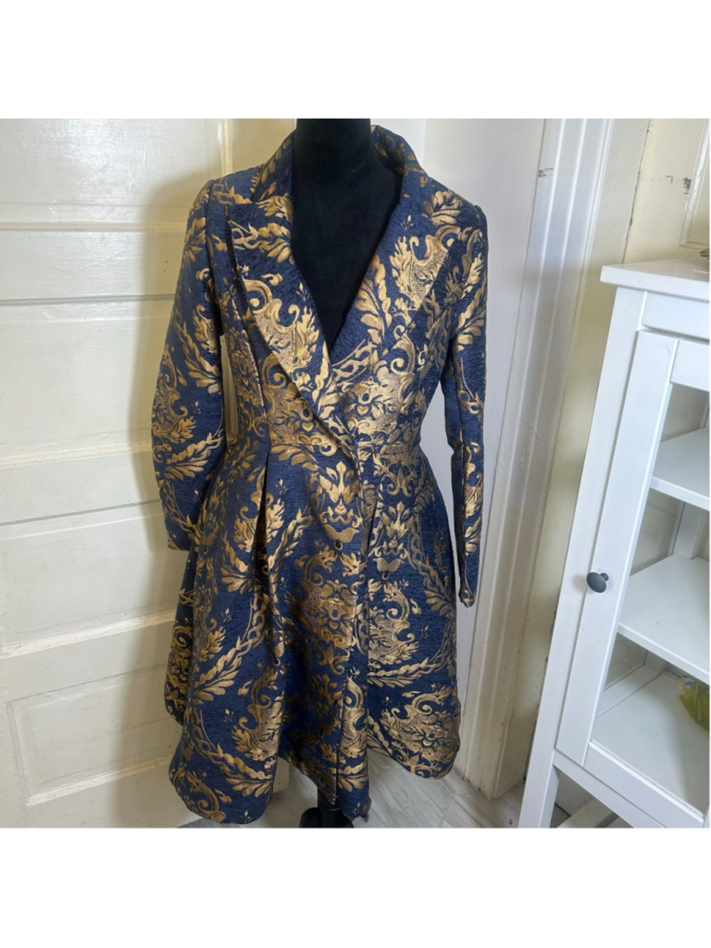 Molly Bracken Embroidered Boho Coat SML Guilded Age Brigerton Fall Royalty